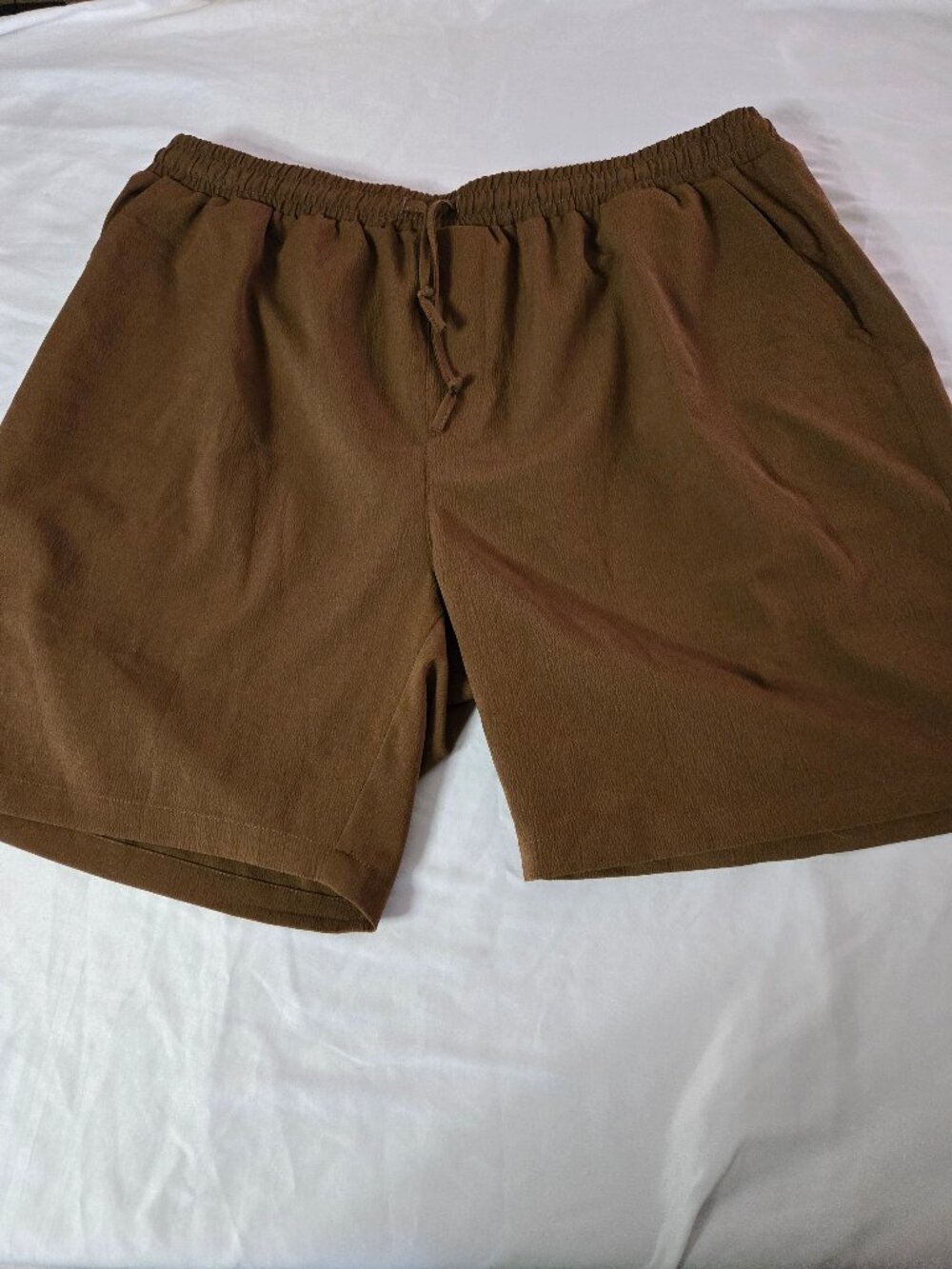 CoofAndy Men' s Brown Casual Shorts (XXL) 38